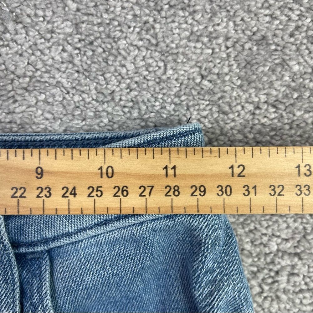 Hollister Dad Jeans Women's 23 Blue Straight Leg High Rise Two-Tone Denim - Picture 8 of 12